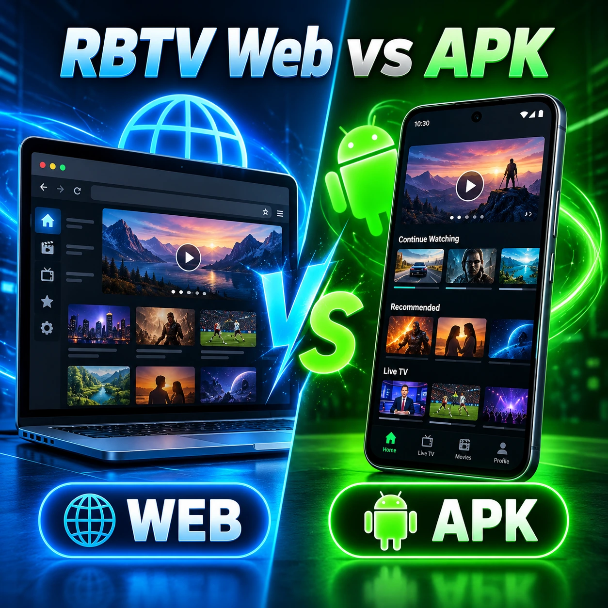 RBTV Web vs APK